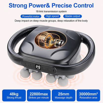 16-head Massager, Electric Muscle Massager, Portable Handheld Muscle Massager - Velqour