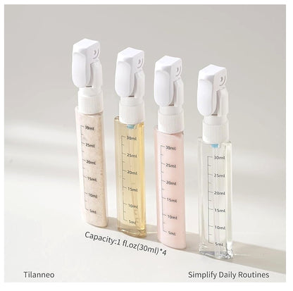 4-in-1 Travel Pump Bottle,Cosmetic Container