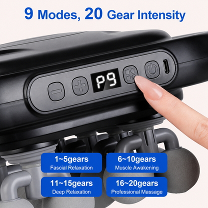 16-head Massager, Electric Muscle Massager, Portable Handheld Muscle Massager - Velqour