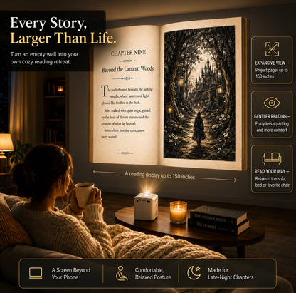 Smart Projector with 1080p Auto Focusing Multi Functional Short Throw Projection Capabilities